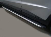 Пороги алюминиевые с пластиковой накладкой 1720 мм-№JETX70PL23-02AL от Auto-Land
