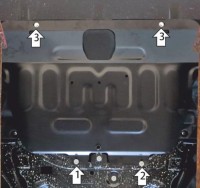 Защита картера и КПП Jetour Dashing 2023-2024-№59010 от Auto-Land