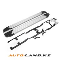 Пороги для Hyundai Grand Santa Fe (2012-2017) &quot;Silver&quot;-№F180AL.2306.2 от Auto-Land