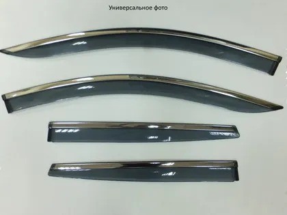Дефлекторы окон Hyundai Tucson (2015-2020) c хромированным молдингом-№BHYTS1523 в Астане от Auto-Land