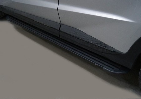 Пороги алюминиевые ''Slim Line Black'' 1720 мм-№JETX70PL23-03B в Паводаре от Auto-Land
