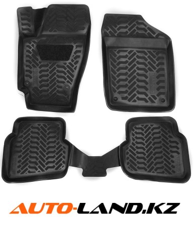 Коврики в салон Volkswagen Polo (2009-2019) седан, 3D с подпятником-№62055 в Алмате от Auto-Land
