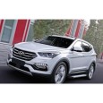 Пороги для Hyundai Santa Fe (2012-2018) "Silver" -№F180AL.2305.2 в Алмате