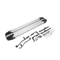 Пороги для Hyundai Santa Fe (2012-2018) &quot;Silver&quot; -№F180AL.2305.2 от Auto-Land