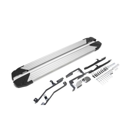 Пороги для Hyundai Santa Fe (2012-2018) "Silver" -№F180AL.2305.2 в Алмате от Auto-Land