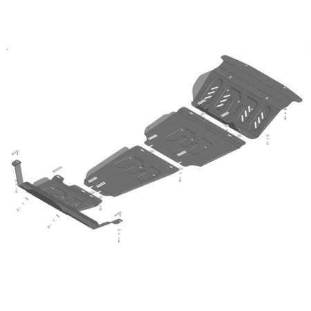 Комплект защит Jac T8 радиатор, картера двигателя, КПП, раздаточной коробки.-№78303 в Алмате от Auto-Land