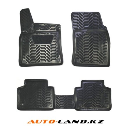 Коврики в салон Volkswagen Touareg (2018-2024) 3D с подпятником-№62077 в Алмате от Auto-Land
