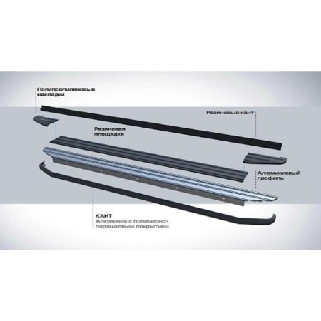 Пороги для Suzuki Vitara (2015-2022) "Premium-Black"-№A160ALB.5503.1 в Астане от Auto-Land