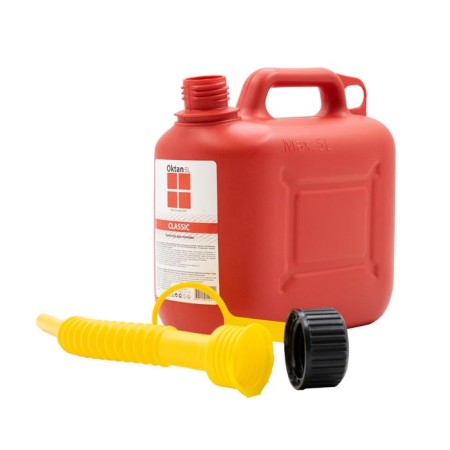 Канистра пластиковая 5л, ГСМ Oktan, классик, красный-№A1-01-01 в Астане от Auto-Land