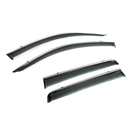 Дефлекторы окон Jac S7 (2017-2023) с хромированным молдингом-№BJACRFS723 в Астане от Auto-Land