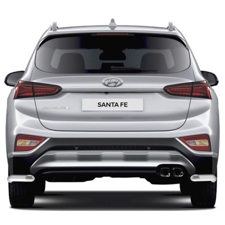 Защита заднего бампера d57 Уголки Hyundai SantaFe (2018-2020)-№R.2312.004 в Шымкенте от Auto-Land