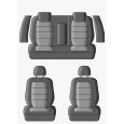 Авточехлы из экокожи Toyota Camry 50/55 (2011-2017) Ромб чёрный-№240065 в Астане