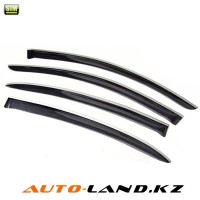 Дефлекторы окон Honda Accord (2008-2012) седан, с хромированным молдингом-№SHOACC0832-cr от Auto-Land