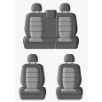 Авточехлы из экокожи Volkswagen Polo (2009-2019) Ромб чёрный-№250175 в Астане