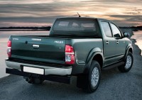 Пороги для Toyota Hilux (2005-2015) &quot;Premium-Black&quot; -№A193ALB.5703.1 от Auto-Land