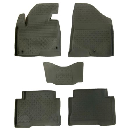 Коврики в салон Hyundai Santa Fe (2012-2018) с высокими бортиками-№83487 в Алмате от Auto-Land