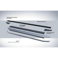 Пороги для Toyota RAV4 (2006-2013) &quot;Premium&quot;-№A160ALP.5702.1 от Auto-Land