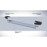 Пороги для Suzuki Grand Vitara (2005-2016) 5D &quot;Silver&quot;-№F173AL.5502.2 от Auto-Land