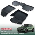 Коврики в салон Kia Sportage (2022 - 2024) 3D LUX-№3D.KI.SPORT.21G.07X03 в Астане