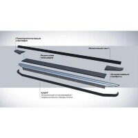 Пороги для Jaecoo J7  &quot;Premium-Black&quot;-№A173ALB.9.0911.1 от Auto-Land