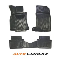Коврики в салон Kia Stinger (2017-2024) 4WD 3D с подпятником-№60854 от Auto-Land