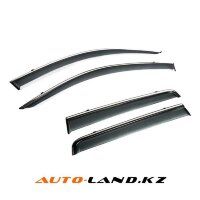 Дефлекторы окон Kia Optima (2010-2015) с хромированным молдингом-№KE12810CR от Auto-Land