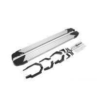 Пороги для Toyota RAV4 (2013-2018)/Toyota Highlander (2014-2019) &quot;Silver&quot;-№F173AL.5705.3 от Auto-Land