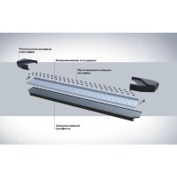 Пороги для Nissan Juke (2010-2016) FWD &quot;Bmw-Style&quot;-№B173AL.4102.2 от Auto-Land