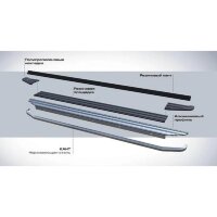 Пороги для Volkswagen Amarok (2016-2022) &quot;Premium&quot; -№A193ALP.5803.2 от Auto-Land