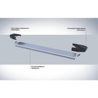 Пороги для Nissan Juke (2010-2016) FWD &quot;Silver&quot; -№F173AL.4102.2 от Auto-Land