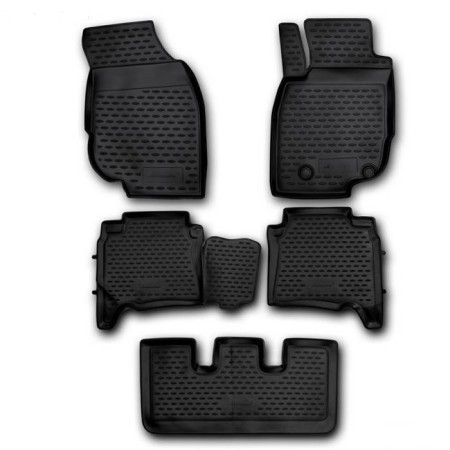 Коврики в салон Toyota Fortuner левый руль (2013-2015) 3 ряда-№48.110.210k в Экибастузе от Auto-Land