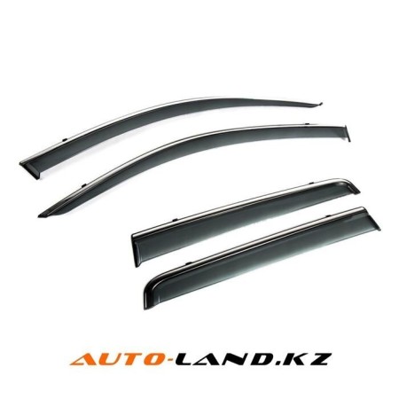 Дефлекторы окон Toyota Land Cruiser 300 (2021-2024) с хромированным молдингом-№T215121CR в Алмате от Auto-Land