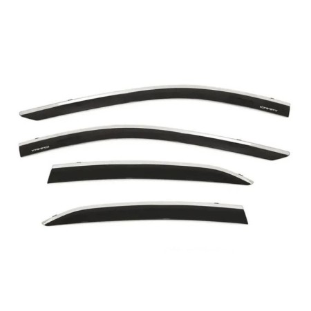 Дефлекторы окон Toyota Camry 80 (2024-2025) TXR c хромированным молдингом-№Camry 80 TXR в Астане от Auto-Land