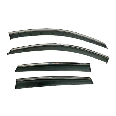 Дефлекторы окон Geely Monjaro/Tugella (2022-2024) с хромированным молдингом-№BGLXY2123 в Алмате от Auto-Land