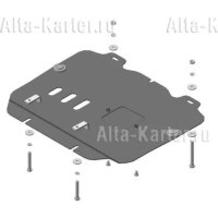 Защита картера и перед. дифференциала Lexus GS 350 (2008-2022)-№15010 от Auto-Land