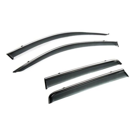 Дефлекторы окон Hyundai Palisade (2018-2023) с хромированным молдингом-№H27418CR в Астане от Auto-Land