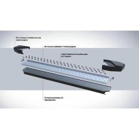 Пороги для Ssang Yong Actyon (2010-2022) &quot;Bmw-Style&quot; -№B173AL.5303.2 от Auto-Land