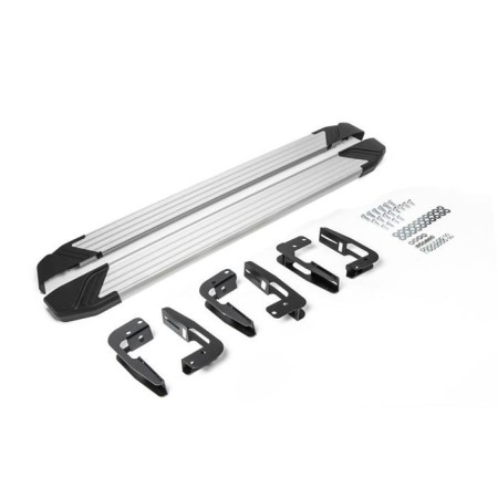 Пороги для Mitsubishi Pajero IV (2006-2022) "Silver"-№F173AL.4002.1 в Астане от Auto-Land