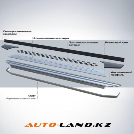 Пороги для Hyundai Creta (2016-2020) "Bmw-Style"-№B173AL.2310.1 в Алмате от Auto-Land