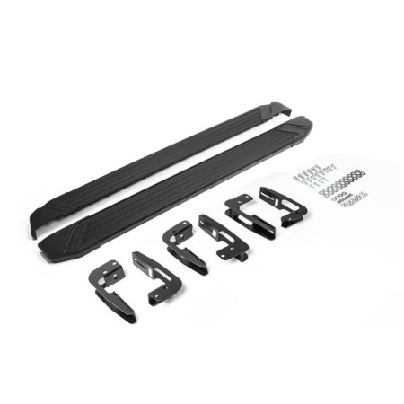 Пороги для Mitsubishi Pajero IV (2006-2014) "Black"-№F173ALB.4002.1 в Астане от Auto-Land