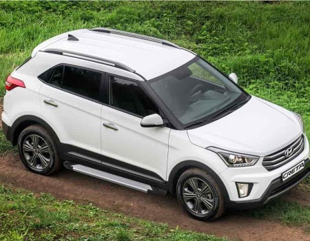 Пороги для Hyundai Creta (2016-2020)  "Silver" -№F173AL.2310.1 в Алмате от Auto-Land