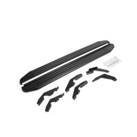 Пороги для Toyota Hilux (2015-2022) &quot;Premium-Black&quot;-№A193ALB.5708.1 от Auto-Land