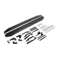 Пороги для Nissan Qashqai (2013-2022)/X-Trail(2013-2022)/Renault  Koleos (2017-2022) &quot;Premium-Black&quot;-№A173ALB.4113.1 от Auto-Land