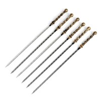 Шампур с ручкой горячей ковки (шар золото) 50см-№S-545 от Auto-Land