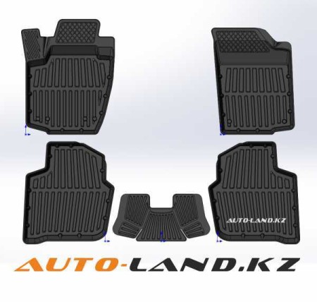 Коврики в салон Skoda Rapid (2013-2024)/Polo (2020-2024) 3D Premium-№PR.SK.RAP.12G.02061 в Алмате от Auto-Land