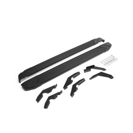 Пороги для Toyota Hilux (2015-2022) "Black"-№F193ALB.5708.1 в Алмате от Auto-Land