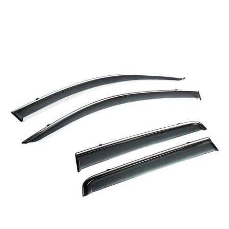 Дефлекторы окон Hyundai Elantra (2020-2023) с хромированным молдингом-№BHYET2023 в Астане от Auto-Land