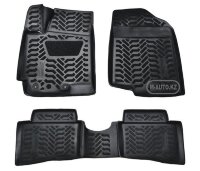 Коврики в салон Hyundai Accent/Solaris (2010-2017) 3D с подпятником-№60653 от Auto-Land