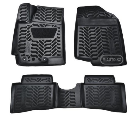 Коврики в салон Hyundai Accent/Solaris (2010-2017) 3D с подпятником-№60653 в Алмате от Auto-Land