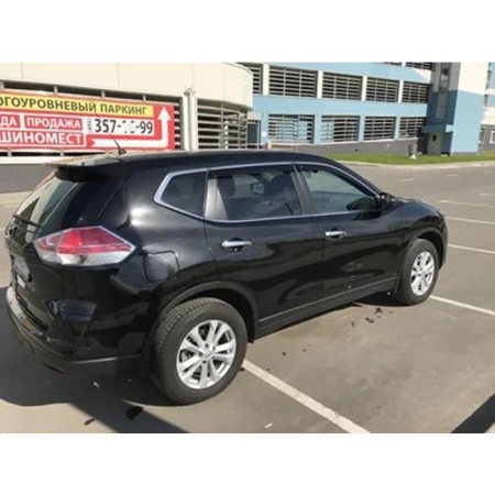 Дефлекторы окон Nissan X-Trail T32 (2015-2023) c хромированным молдингом-№N15114CR в Алмате от Auto-Land